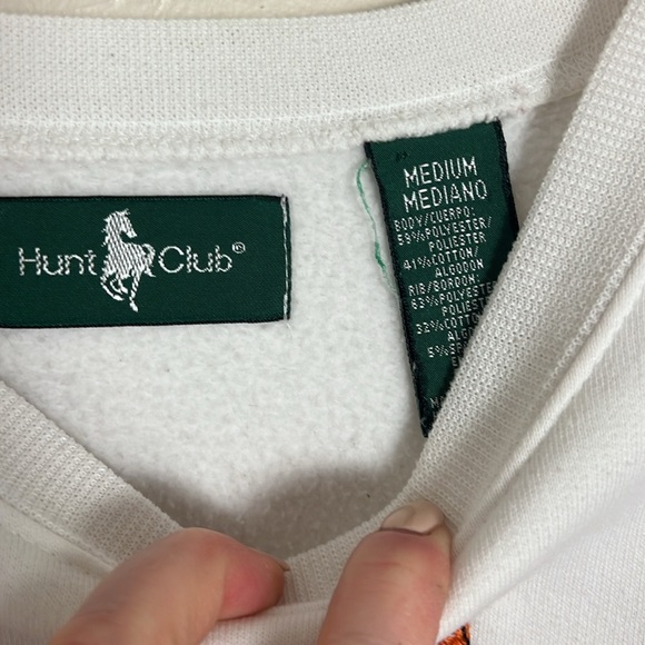 Hunt Club Fall Novelty Embroidered‎ Leaves Bear Crewneck Sweatshirt Size Medium - Picture 2 of 12